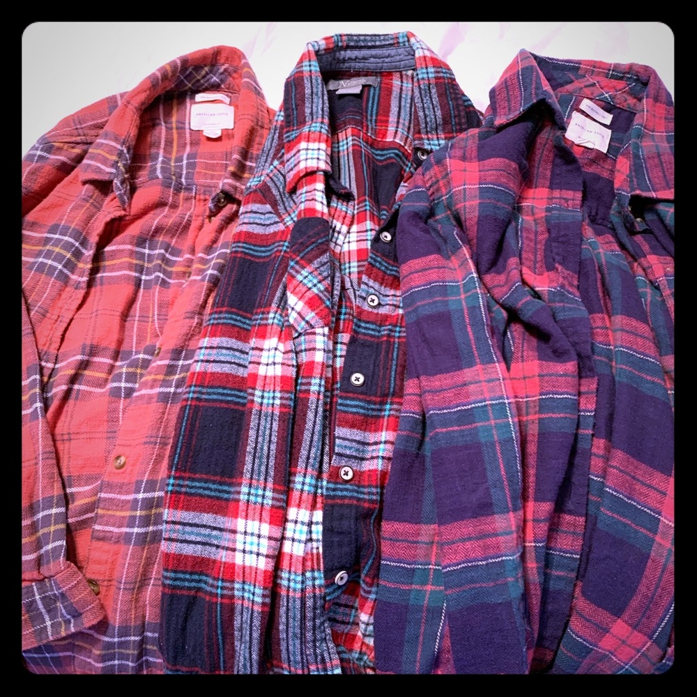 THREE woman’s flannels